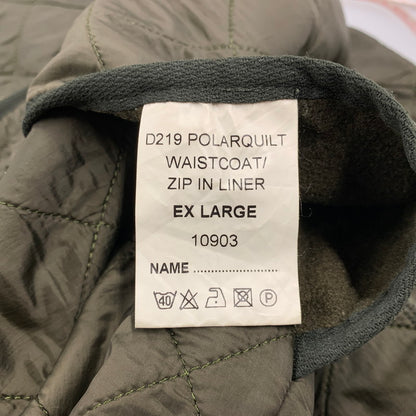 【中古品】【メンズ】 POLAR QUILTS REVERSIBLE QUILTING VEST ポーラー キルト キルティング ベスト トップス 144-260326-kh-09-izu サイズ：EX LARGE カラー：カーキ 万代Net店