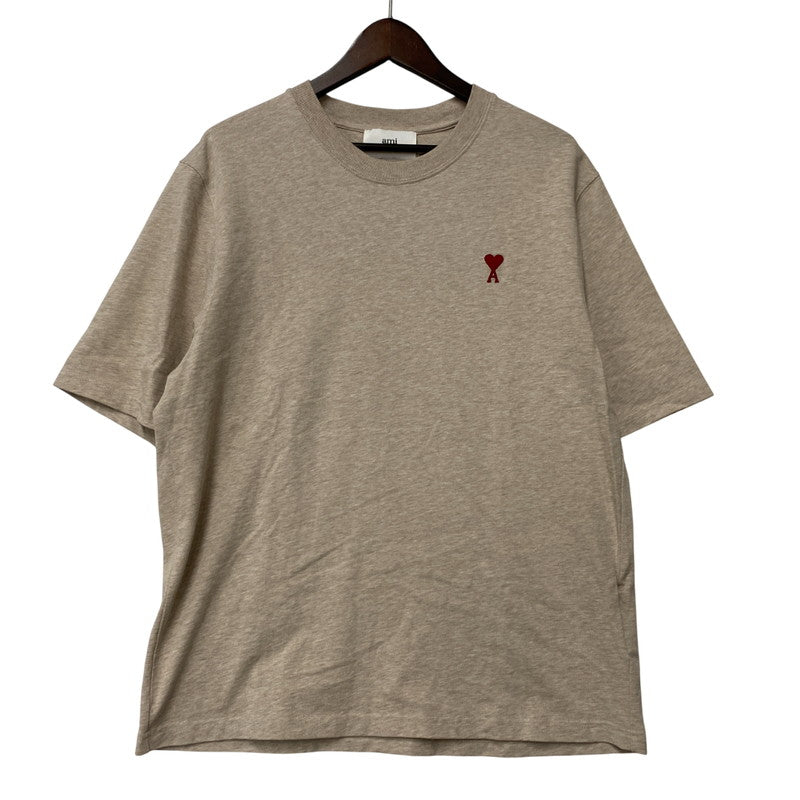 【中古品】【メンズ】 AMI ALEXANDRE MATTIUSSI アミアレクサンドルマテュッシ UTS005.726 AMI DE COEUR SS TEE アミ デュ クール ショートスリーブ ティー トップス 半袖 141-260325-cs-02-izu サイズ：M カラー：ベージュ 万代Net店