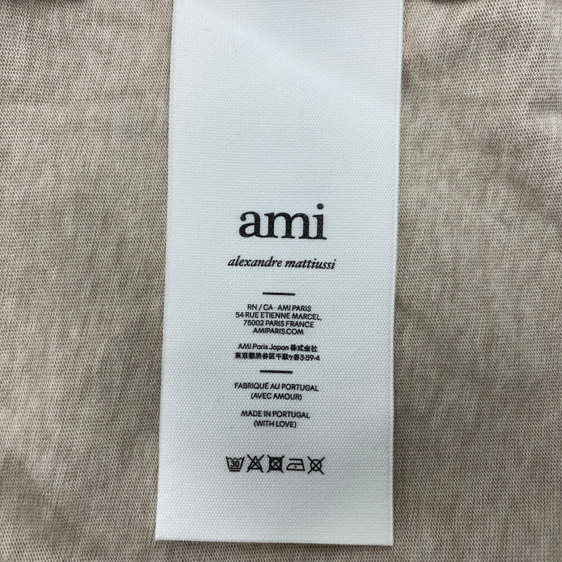 【中古品】【メンズ】 AMI ALEXANDRE MATTIUSSI アミアレクサンドルマテュッシ UTS005.726 AMI DE COEUR SS TEE アミ デュ クール ショートスリーブ ティー トップス 半袖 141-260325-cs-02-izu サイズ：M カラー：ベージュ 万代Net店