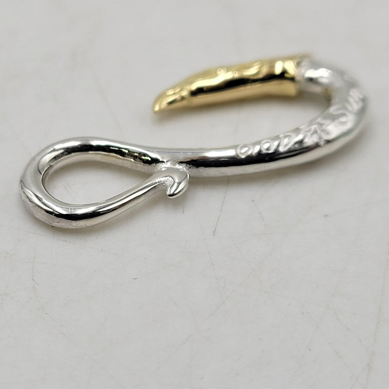 【中古品】【メンズ/レディース】 GOD SUNS ゴッドサンズ SV950 K18YG 頭金イーグルフックLL (プレーン) アクセサリー 192-260408-kh-04-izu カラー：シルバー×ゴールド 万代Net店