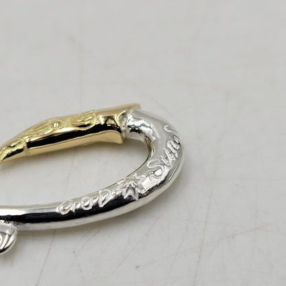 【中古品】【メンズ/レディース】 GOD SUNS ゴッドサンズ SV950 K18YG 頭金イーグルフックLL (プレーン) アクセサリー 192-260408-kh-04-izu カラー：シルバー×ゴールド 万代Net店