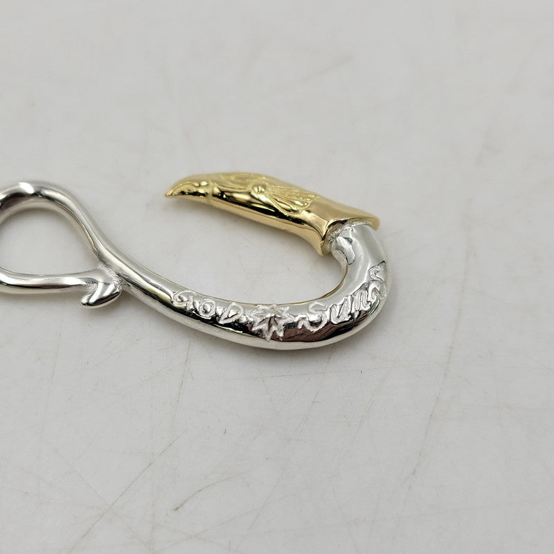 【中古品】【メンズ/レディース】 GOD SUNS ゴッドサンズ SV950 K18YG 頭金イーグルフックLL (プレーン) アクセサリー 192-260408-kh-04-izu カラー：シルバー×ゴールド 万代Net店