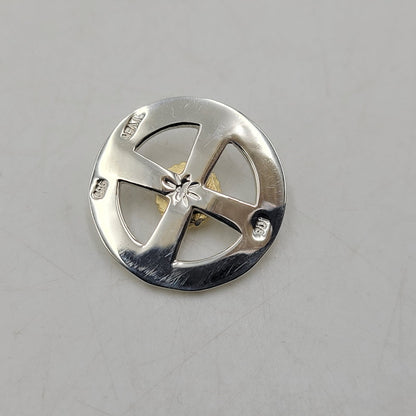 【中古品】【メンズ/レディース】 GOD SUNS ゴッドサンズ SV950 K18YG 金縄TQホイールLL (プレーン) ブルートパーズ アクセサリー 192-260408-kh-03-izu カラー：シルバー×ゴールド 万代Net店