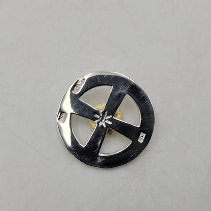【中古品】【メンズ/レディース】 GOD SUNS ゴッドサンズ SV950 K18YG 金縄TQホイールLL (プレーン) ブルートパーズ アクセサリー 192-260408-kh-03-izu カラー：シルバー×ゴールド 万代Net店