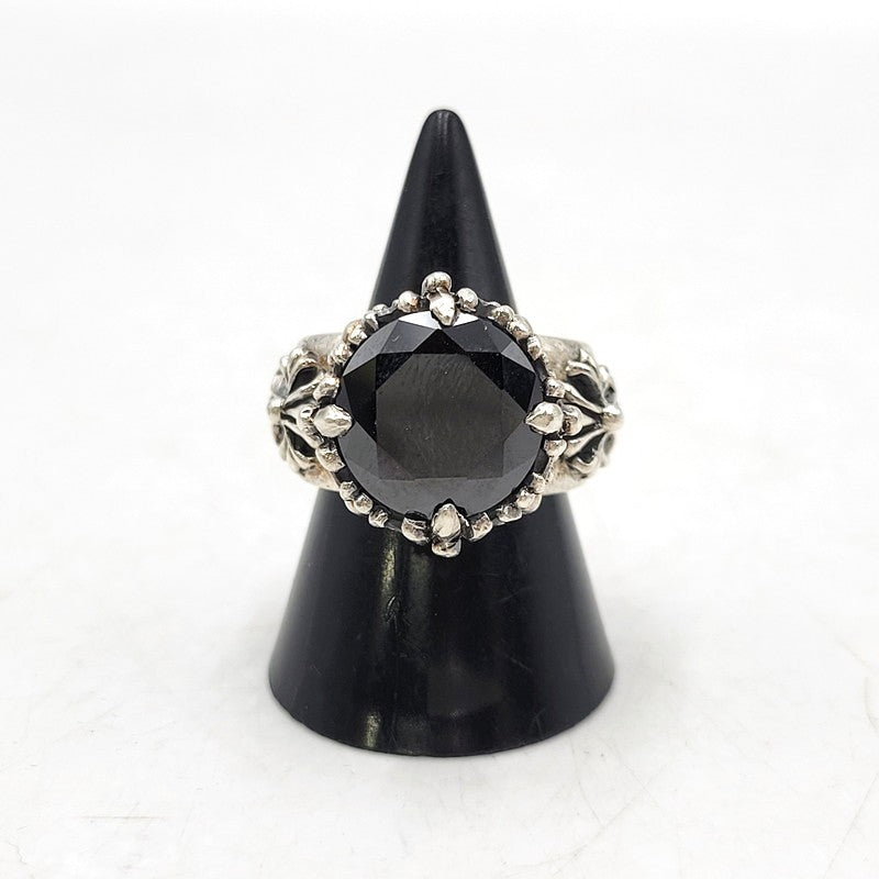 【中古品】【メンズ/レディース】 UNKNOWN アンノウン 925 CROWN CROSS STONE RING クラウン クロス ストーン リング アクセサリー 192-260602-ya-01-izu カラー：シルバー×ブラック 万代Net店