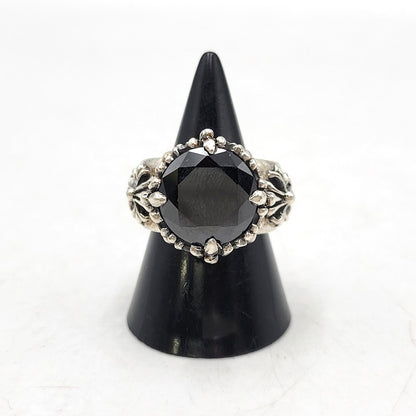【中古品】【メンズ/レディース】 UNKNOWN アンノウン 925 CROWN CROSS STONE RING クラウン クロス ストーン リング アクセサリー 192-260602-ya-01-izu カラー：シルバー×ブラック 万代Net店