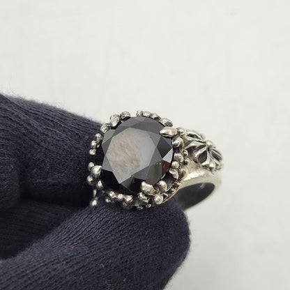 【中古品】【メンズ/レディース】 UNKNOWN アンノウン 925 CROWN CROSS STONE RING クラウン クロス ストーン リング アクセサリー 192-260602-ya-01-izu カラー：シルバー×ブラック 万代Net店