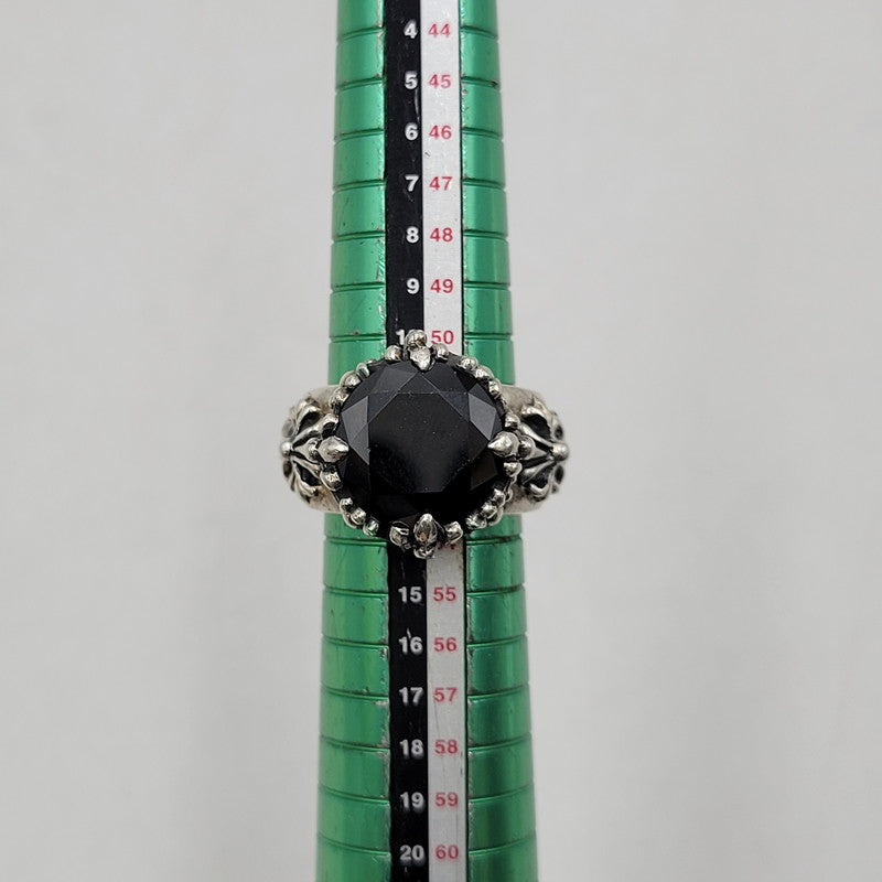【中古品】【メンズ/レディース】 UNKNOWN アンノウン 925 CROWN CROSS STONE RING クラウン クロス ストーン リング アクセサリー 192-260602-ya-01-izu カラー：シルバー×ブラック 万代Net店