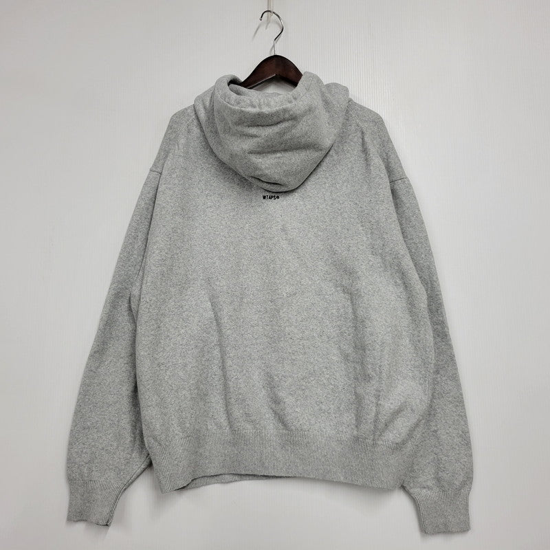 【中古品】【メンズ】 WTAPS ダブルタップス HOODIE / SWEATER / NYCO 252FZDT-KNM02 フーディー セーター パーカー 142-260405-as-11-izu サイズ：03 カラー：グレー 万代Net店