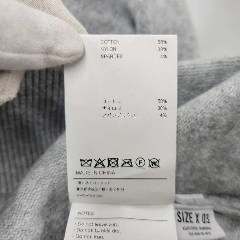 【中古品】【メンズ】 WTAPS ダブルタップス HOODIE / SWEATER / NYCO 252FZDT-KNM02 フーディー セーター パーカー 142-260405-as-11-izu サイズ：03 カラー：グレー 万代Net店