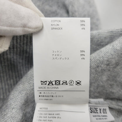 【中古品】【メンズ】 WTAPS ダブルタップス HOODIE / SWEATER / NYCO 252FZDT-KNM02 フーディー セーター パーカー 142-260405-as-11-izu サイズ：03 カラー：グレー 万代Net店