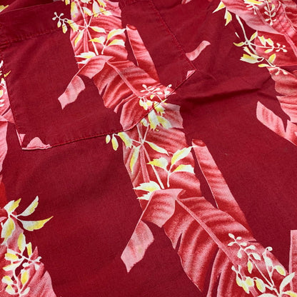 【中古品】【メンズ】 HOALOHA ホアロハ ALOHA SHIRT アロハシャツ ハワイ製 半袖 トップス 146-260329-as-08-izu カラー：レッド 万代Net店