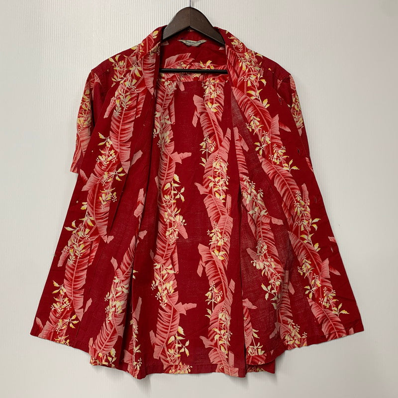 【中古品】【メンズ】 HOALOHA ホアロハ ALOHA SHIRT アロハシャツ ハワイ製 半袖 トップス 146-260329-as-08-izu カラー：レッド 万代Net店