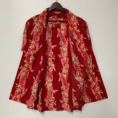 【中古品】【メンズ】 HOALOHA ホアロハ ALOHA SHIRT アロハシャツ ハワイ製 半袖 トップス 146-260329-as-08-izu カラー：レッド 万代Net店
