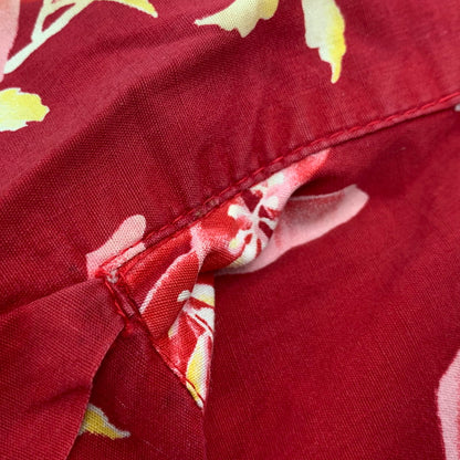 【中古品】【メンズ】 HOALOHA ホアロハ ALOHA SHIRT アロハシャツ ハワイ製 半袖 トップス 146-260329-as-08-izu カラー：レッド 万代Net店