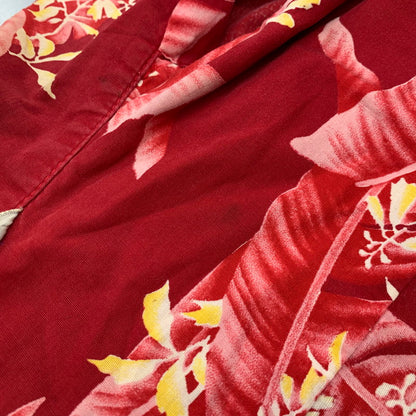 【中古品】【メンズ】 HOALOHA ホアロハ ALOHA SHIRT アロハシャツ ハワイ製 半袖 トップス 146-260329-as-08-izu カラー：レッド 万代Net店