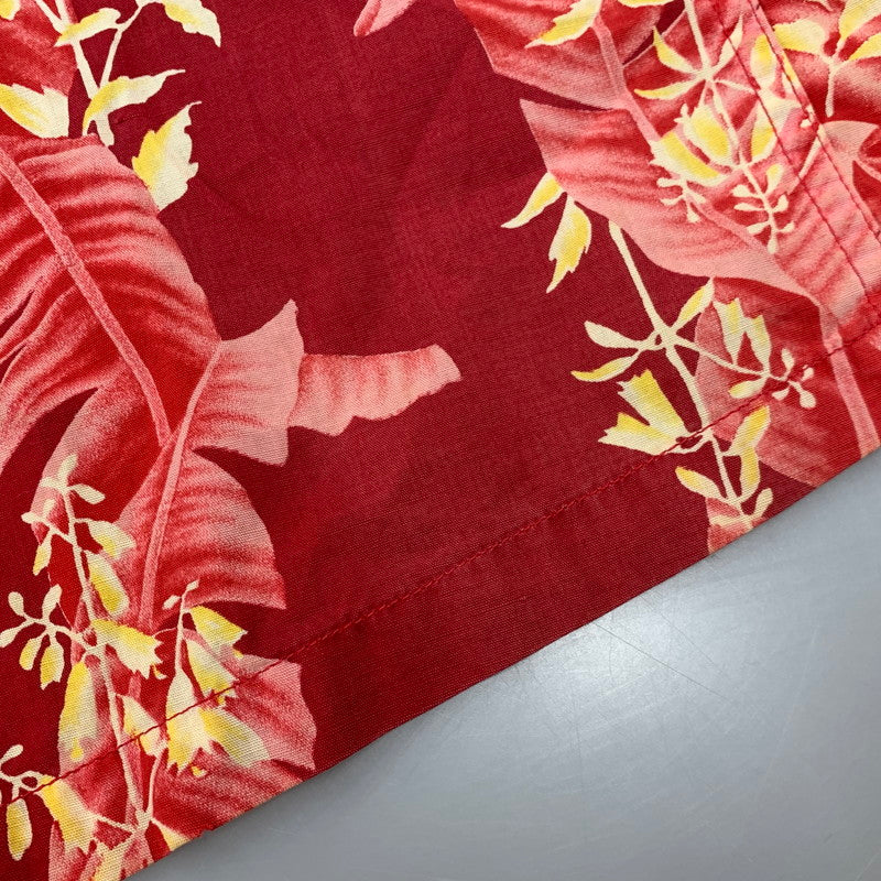【中古品】【メンズ】 HOALOHA ホアロハ ALOHA SHIRT アロハシャツ ハワイ製 半袖 トップス 146-260329-as-08-izu カラー：レッド 万代Net店