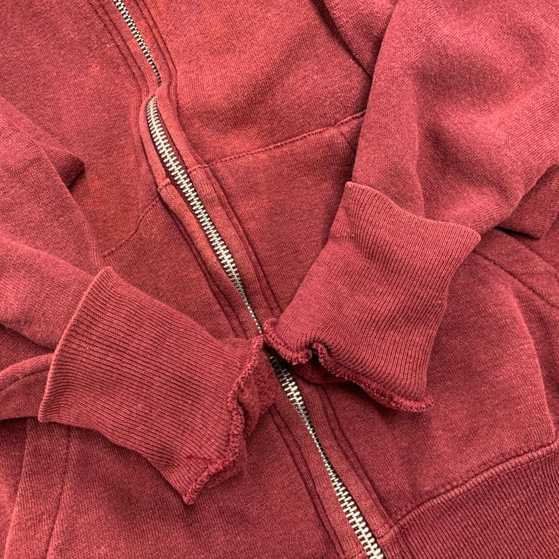 【中古品】【メンズ】 HEALTHKNIT ヘルスニット ROBIN ZIP ZIP UP HOODIE ロビンジップ ジップアップ フーディー パーカー トップス 146-260326-kh-14-izu サイズ：M カラー：バーガンディー 万代Net店
