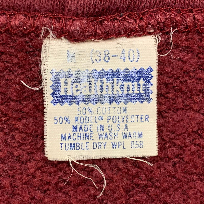 【中古品】【メンズ】 HEALTHKNIT ヘルスニット ROBIN ZIP ZIP UP HOODIE ロビンジップ ジップアップ フーディー パーカー トップス 146-260326-kh-14-izu サイズ：M カラー：バーガンディー 万代Net店