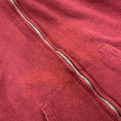 【中古品】【メンズ】 HEALTHKNIT ヘルスニット ROBIN ZIP ZIP UP HOODIE ロビンジップ ジップアップ フーディー パーカー トップス 146-260326-kh-14-izu サイズ：M カラー：バーガンディー 万代Net店
