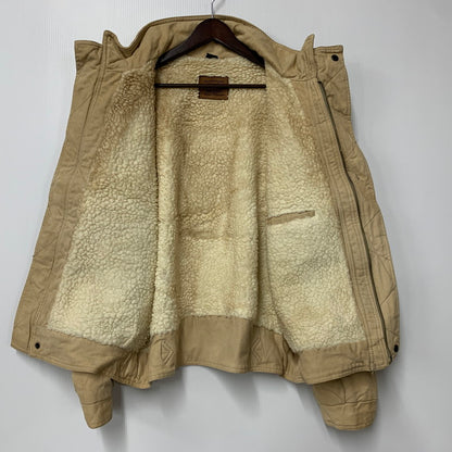 【現状渡し品】【メンズ】 マカウ製 SHERPA BOMBER JACKET シェルパ ボンバー ジャケット アウター 146-260326-kh-11-izu サイズ：L カラー：ベージュ 万代Net店