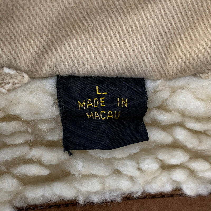 【現状渡し品】【メンズ】 マカウ製 SHERPA BOMBER JACKET シェルパ ボンバー ジャケット アウター 146-260326-kh-11-izu サイズ：L カラー：ベージュ 万代Net店