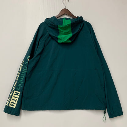 【中古品】【メンズ】 KITH×COLUMBIA キス×コロンビア XM9901 WIND ANORAK ウインド アノラック アウター 142-260327-cs-05-izu サイズ：L カラー：グリーン 万代Net店