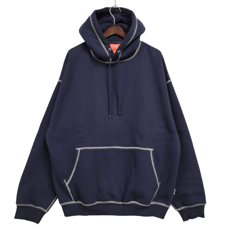 【中古品】【メンズ】 TRIBE WEAR トライブウェア NOT BASIC HOODIE ノット ベーシック フーディー パーカー 長袖 トップス 142-260331-as-08-izu サイズ：L カラー：ネイビー 万代Net店