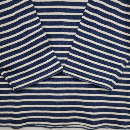 【中古品】【メンズ】 REMI RELIEF レミレリーフ BEAMS別注 COTTON BASQUE SHIRT 3/4 SLEEVE コットン バスク シャツ 3/4 スリーブ トップス 140-260605-kh-10-izu サイズ：M カラー：ブルー×ホワイト 万代Net店