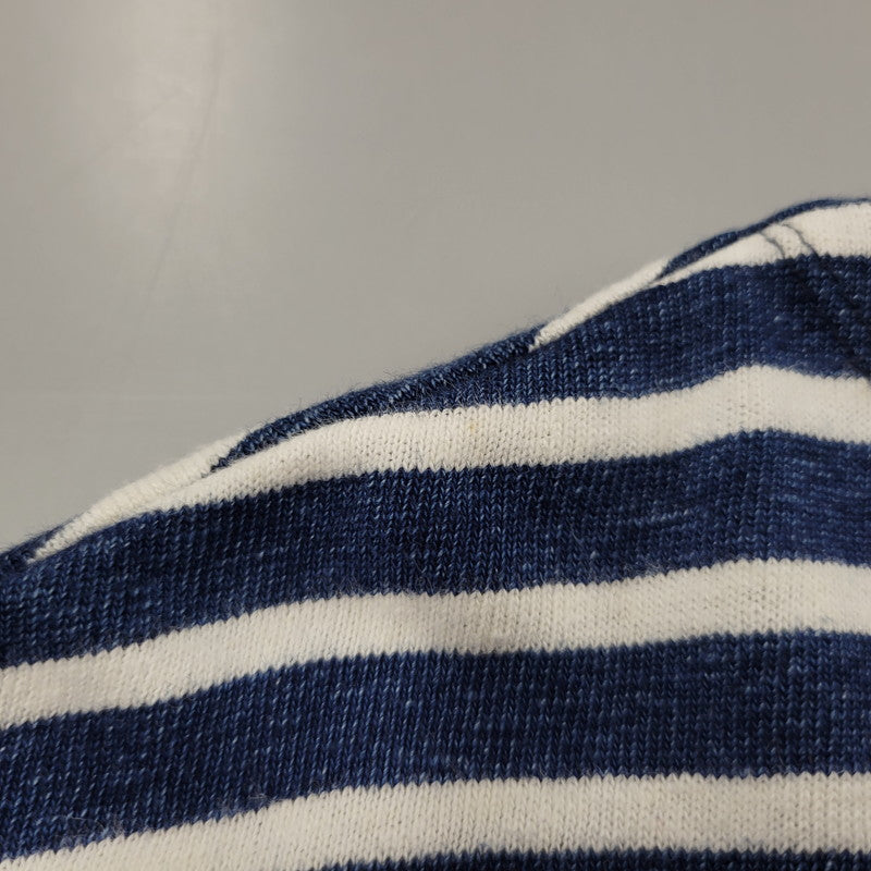 【中古品】【メンズ】 REMI RELIEF レミレリーフ BEAMS別注 COTTON BASQUE SHIRT 3/4 SLEEVE コットン バスク シャツ 3/4 スリーブ トップス 140-260605-kh-10-izu サイズ：M カラー：ブルー×ホワイト 万代Net店