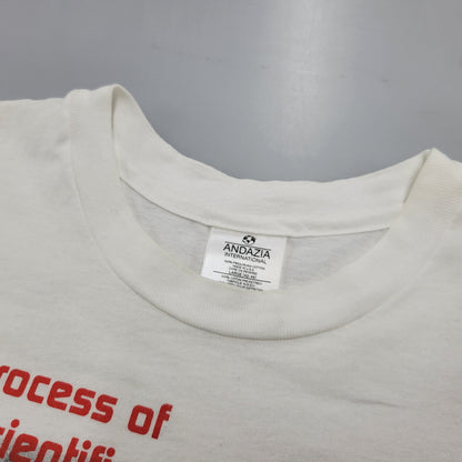 【中古品】【メンズ】 ANDAZIA アンダージア 両シングル EINSTEIN PRINT SS TEE アインシュタイン プリント ショートスリーブ Tシャツ 半袖 トップス 146-260329-kh-06-izu サイズ：L カラー：ホワイト 万代Net店