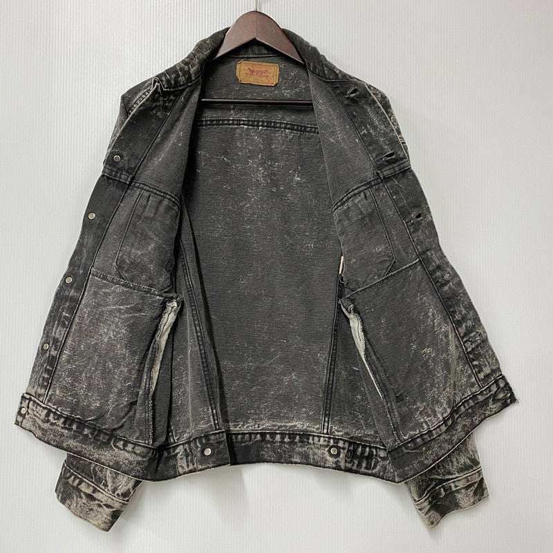 【中古品】【メンズ】 SMALL-E ACID WASH BLACK DENIM JACKET 70507-0253 アシッドウォッシュ ブラックデニムジャケット 刻印527 146-260403-as-10-izu サイズ：M カラー：ブラック 万代Net店