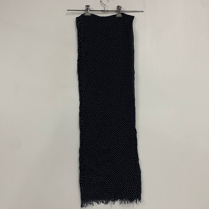 【中古品】【メンズ/レディース】 M6S02 ドット柄 ストール 187-260331-as-03-izu サイズ：F カラー：ネイビー 万代Net店