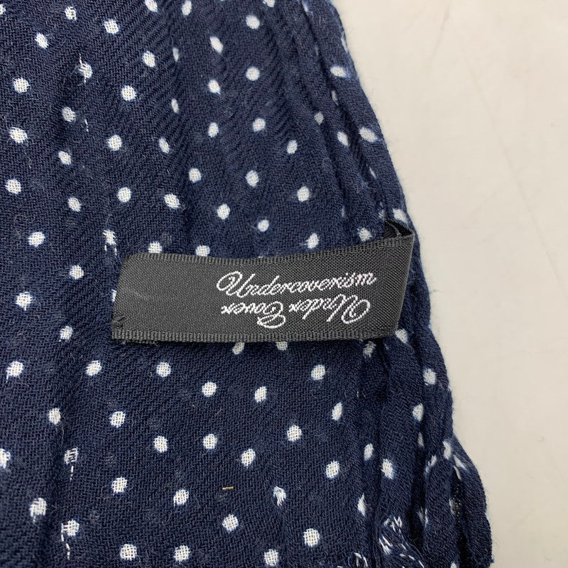 【中古品】【メンズ/レディース】 M6S02 ドット柄 ストール 187-260331-as-03-izu サイズ：F カラー：ネイビー 万代Net店