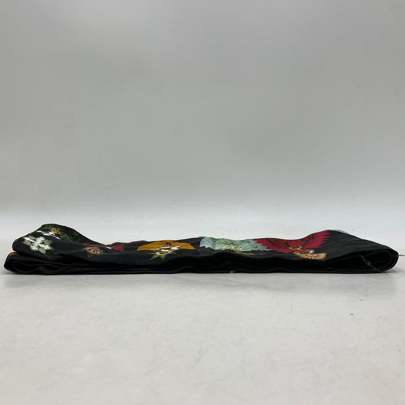 【中古品】【メンズ/レディース】 N6S67 シルク 勲章 総柄 ストール 服飾雑貨 187-260328-cs-11-izu カラー：ネイビー 万代Net店