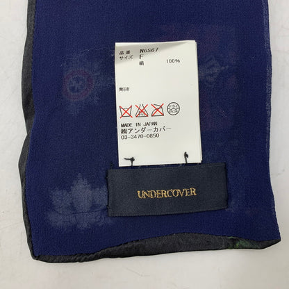 【中古品】【メンズ/レディース】 N6S67 シルク 勲章 総柄 ストール 服飾雑貨 187-260328-cs-11-izu カラー：ネイビー 万代Net店
