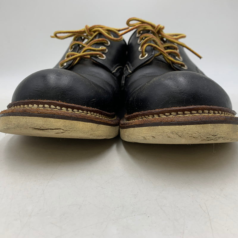 【現状渡し品】【メンズ/レディース】 8002 USA製 17年製 WORK OXFORD ROUND TOE ワーク オックスフォード ラウンド トゥ シューズ 靴 164-260328-cs-07-izu サイズ：26cm カラー：ブラック 万代Net店