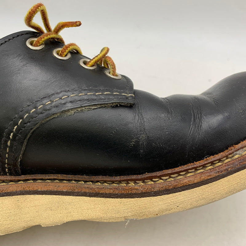 【現状渡し品】【メンズ/レディース】 8002 USA製 17年製 WORK OXFORD ROUND TOE ワーク オックスフォード ラウンド トゥ シューズ 靴 164-260328-cs-07-izu サイズ：26cm カラー：ブラック 万代Net店