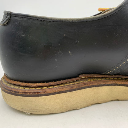 【現状渡し品】【メンズ/レディース】 8002 USA製 17年製 WORK OXFORD ROUND TOE ワーク オックスフォード ラウンド トゥ シューズ 靴 164-260328-cs-07-izu サイズ：26cm カラー：ブラック 万代Net店