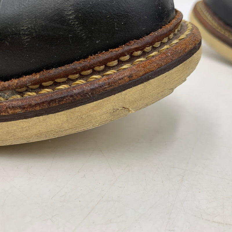 【現状渡し品】【メンズ/レディース】 8002 USA製 17年製 WORK OXFORD ROUND TOE ワーク オックスフォード ラウンド トゥ シューズ 靴 164-260328-cs-07-izu サイズ：26cm カラー：ブラック 万代Net店