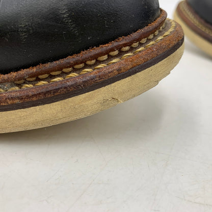 【現状渡し品】【メンズ/レディース】 8002 USA製 17年製 WORK OXFORD ROUND TOE ワーク オックスフォード ラウンド トゥ シューズ 靴 164-260328-cs-07-izu サイズ：26cm カラー：ブラック 万代Net店