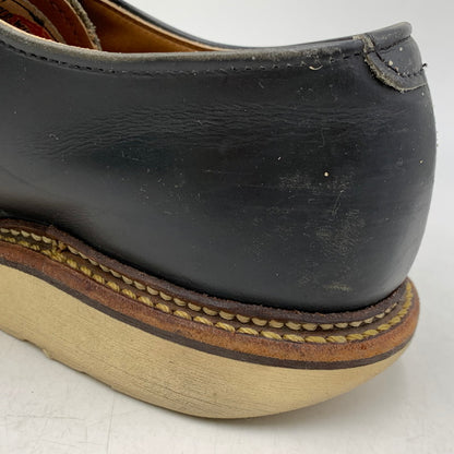 【現状渡し品】【メンズ/レディース】 8002 USA製 17年製 WORK OXFORD ROUND TOE ワーク オックスフォード ラウンド トゥ シューズ 靴 164-260328-cs-07-izu サイズ：26cm カラー：ブラック 万代Net店
