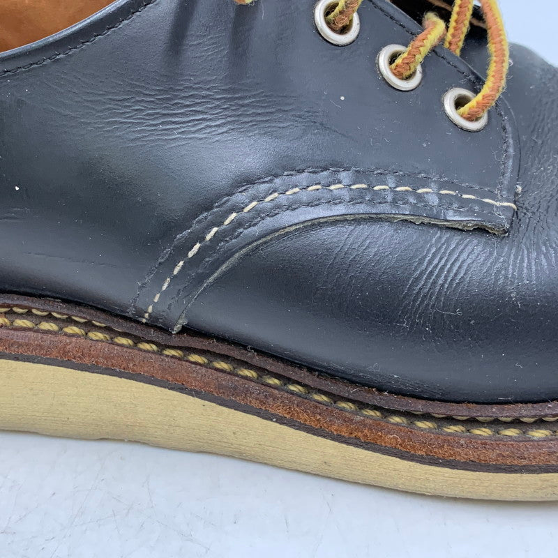 【現状渡し品】【メンズ/レディース】 8002 USA製 17年製 WORK OXFORD ROUND TOE ワーク オックスフォード ラウンド トゥ シューズ 靴 164-260328-cs-07-izu サイズ：26cm カラー：ブラック 万代Net店