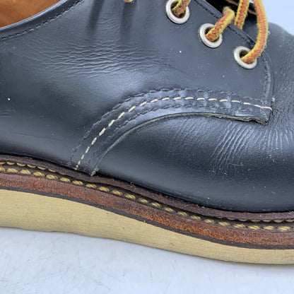 【現状渡し品】【メンズ/レディース】 8002 USA製 17年製 WORK OXFORD ROUND TOE ワーク オックスフォード ラウンド トゥ シューズ 靴 164-260328-cs-07-izu サイズ：26cm カラー：ブラック 万代Net店