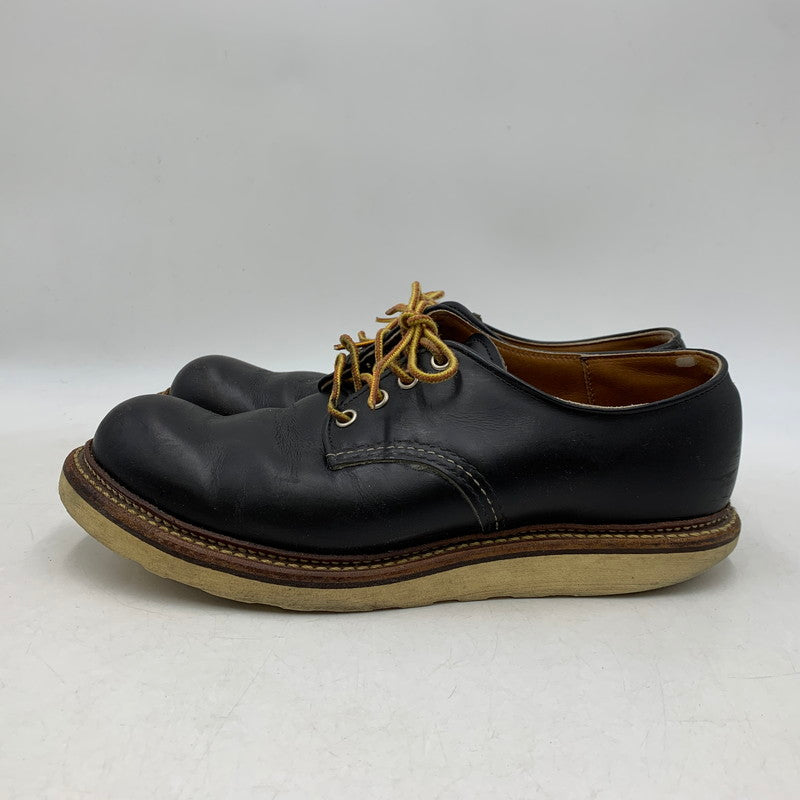 【現状渡し品】【メンズ/レディース】 8002 USA製 17年製 WORK OXFORD ROUND TOE ワーク オックスフォード ラウンド トゥ シューズ 靴 164-260328-cs-07-izu サイズ：26cm カラー：ブラック 万代Net店