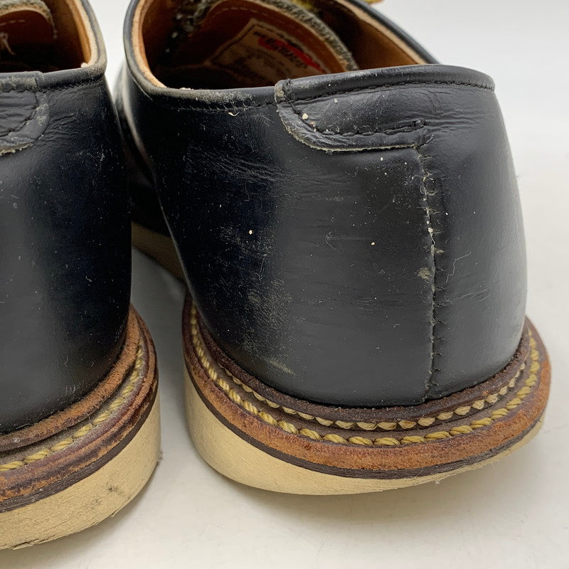 【現状渡し品】【メンズ/レディース】 8002 USA製 17年製 WORK OXFORD ROUND TOE ワーク オックスフォード ラウンド トゥ シューズ 靴 164-260328-cs-07-izu サイズ：26cm カラー：ブラック 万代Net店