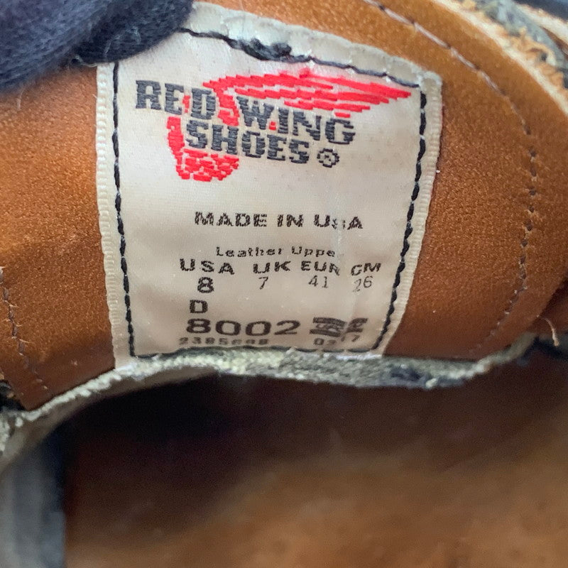 【現状渡し品】【メンズ/レディース】 8002 USA製 17年製 WORK OXFORD ROUND TOE ワーク オックスフォード ラウンド トゥ シューズ 靴 164-260328-cs-07-izu サイズ：26cm カラー：ブラック 万代Net店