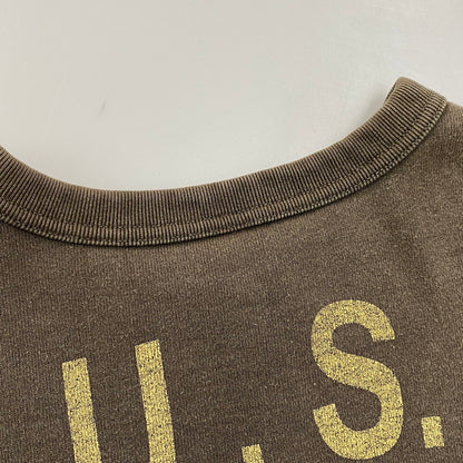 【中古品】【メンズ】 DELUXEWARE デラックスウエア 前V SWEATSHIRT スウェットシャツトップス 145-260402-kh-06-izu サイズ：L カラー：ブラウン 万代Net店