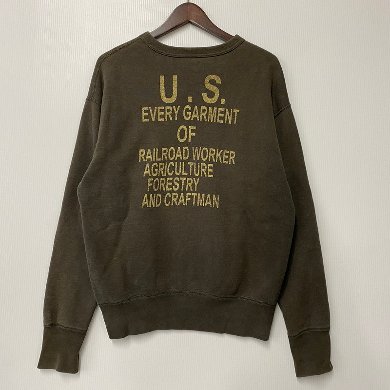 【中古品】【メンズ】 DELUXEWARE デラックスウエア 前V SWEATSHIRT スウェットシャツトップス 145-260402-kh-06-izu サイズ：L カラー：ブラウン 万代Net店