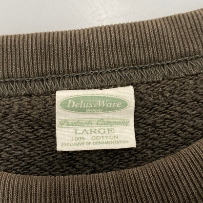 【中古品】【メンズ】 DELUXEWARE デラックスウエア 前V SWEATSHIRT スウェットシャツトップス 145-260402-kh-06-izu サイズ：L カラー：ブラウン 万代Net店